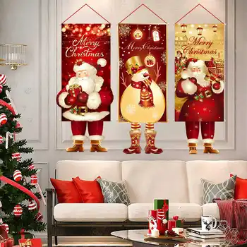 Рождественский Подвесной Флаг Веселые Рождественские Украшения Для Дома 2023 Navidad Decoration Natal Noel Ornaments Kerst Decor Supplies