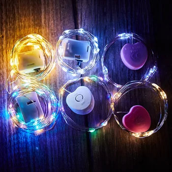 Светодиодные гирлянды Fairy, работающие на батарейках, светодиодные гирлянды из медной проволоки, уличный водонепроницаемый светильник в виде бутылки для декора спальни