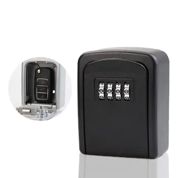 Сейф для ключей с кодовым замком Настенный ABS 4 Значный Водонепроницаемый Ящик для хранения ключей с замком вместимостью 5 ключей НОВЫЙ