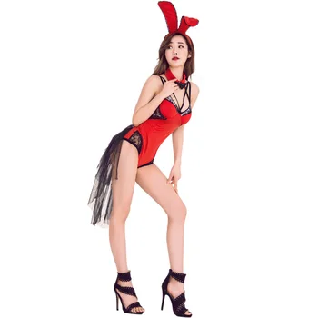 Сексуальные костюмы для девочек-кроликов, комбинезон Bar DS Bunny, Униформа