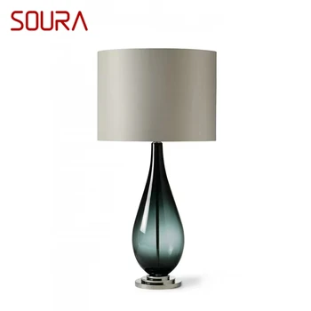 Современная настольная лампа SOURA Nordic с глазурью, Модная Художественная гостиная, спальня, отель, Светодиодная настольная лампа с индивидуальностью и оригинальностью