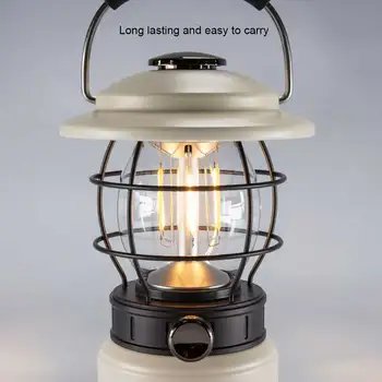 Фонарь для кемпинга Водонепроницаемый светильник для подвесной палатки с регулируемой яркостью, лампа-фонарик
