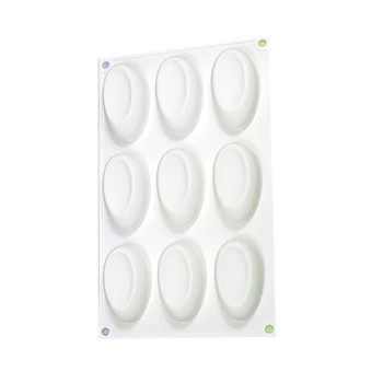 Форма для выпечки половинок яиц с 9 полостями 3D, силиконовые инструменты для украшения торта, форма для помадки