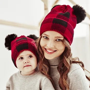 Шапочка для мальчика, милая детская шапочка с помпоном, Шапочка-бини, осень-зима, теплые вязаные детские шапки для девочек, сплошной комок шерсти, Эластичные детские шапочки, капор